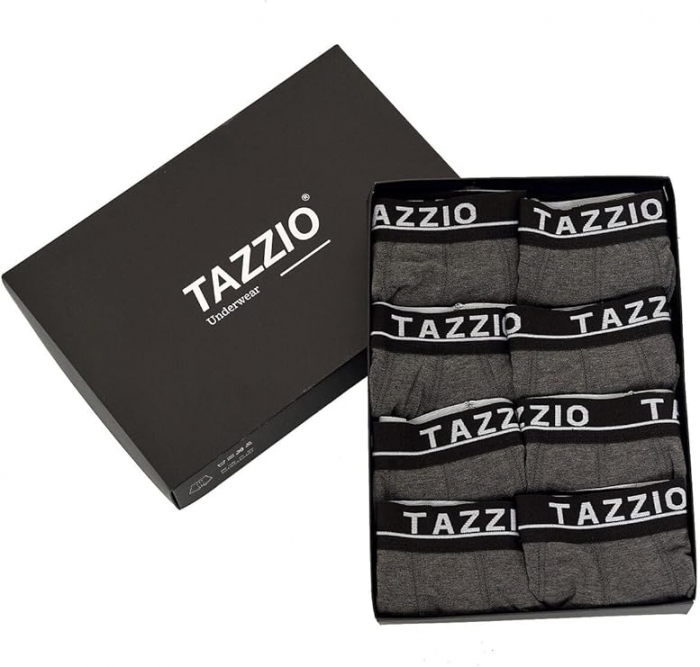 Set 8 boxeri Tazzio, lenjerie intima pentru barbati, gri, M [3]