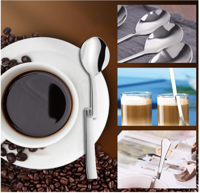 Set 8 linguri de oțel inoxidabil cu mânere curbate Sinzau [5]