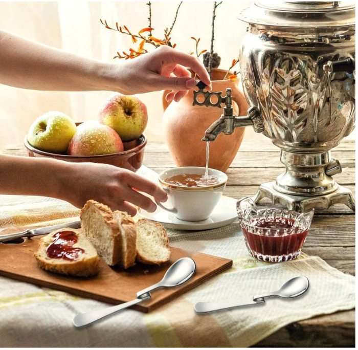 Set 8 linguri de oțel inoxidabil cu mânere curbate Sinzau [6]