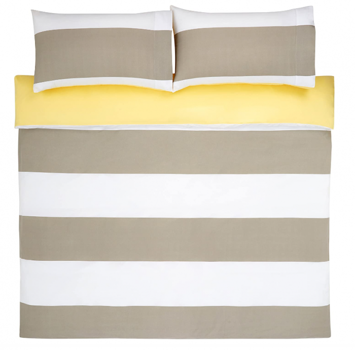 Set asternuturi reversibile din microfibră – 260 x 220 cm, Dună gri [5]