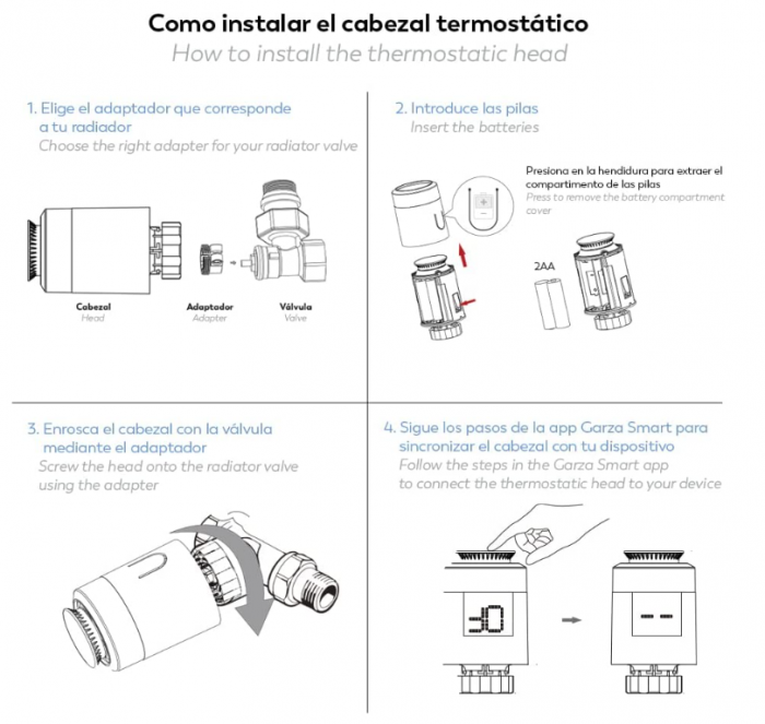 Set cap termostatic inteligent Garza Smart pentru radiator + pod Zigbee 3.0, compatibil cu Alexa și Google [6]