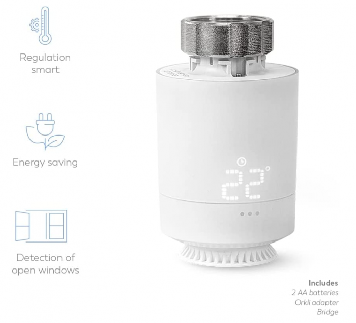 Set cap termostatic inteligent Garza Smart pentru radiator + pod Zigbee 3.0, compatibil cu Alexa și Google [8]