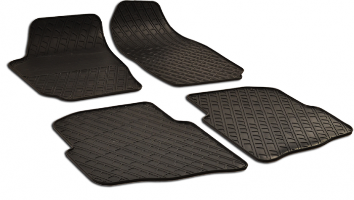 Set Covorase Auto Cauciuc Umbrella Pentru Skoda Fabia (2000-2007) + Suport Numar Inmatriculare Mega Drive Simplu Set 2 Buc [2]