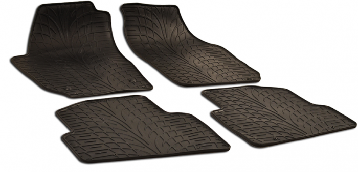 Set Covorase Auto Cauciuc Umbrella Pentru Skoda Fabia Ii (2007-2014) + Suport Numar Inmatriculare Mega Drive Simplu Set 2 Buc [2]