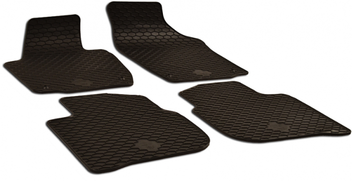 Set Covorase Auto Cauciuc Umbrella Pentru Skoda Rapid (2012-), Seat Toledo (2012-) + Suport Numar Inmatriculare Mega Drive Simplu Set 2 Buc [2]