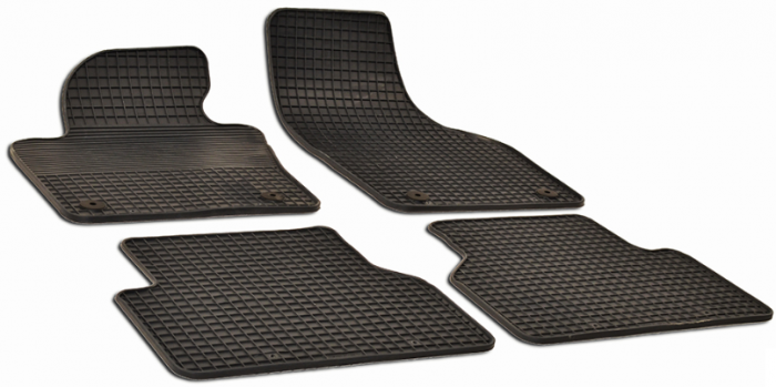 Set Covorase Auto Cauciuc Umbrella Pentru Volkswagen Tiguan (2007-2016) + Odorizant Auto Bradut Wunder-Baum Black Ice [2]