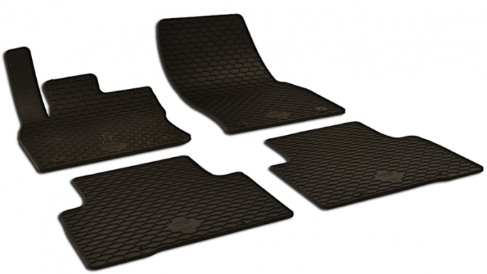 Set Covorase Auto Cauciuc Umbrella Pentru Vw Touran (2015-).Tiguan (2016-) + Odorizant Auto Bradut Wunder-Baum Black Ice [2]