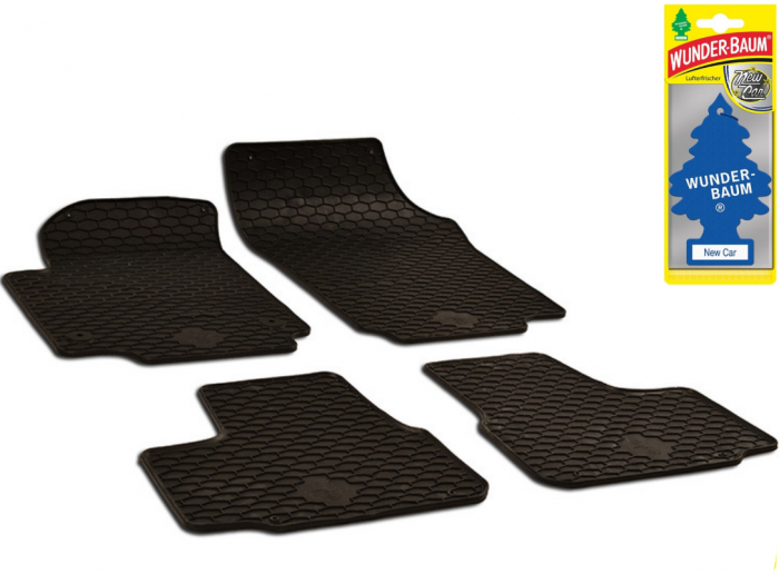 Set Covorase Auto Cauciuc Umbrella Pentru Vw Up (2012-) Skoda Citigo (2012-) Seat Mii (2012-) + Odorizant Auto Bradut Wunder-Baum New Car [1]