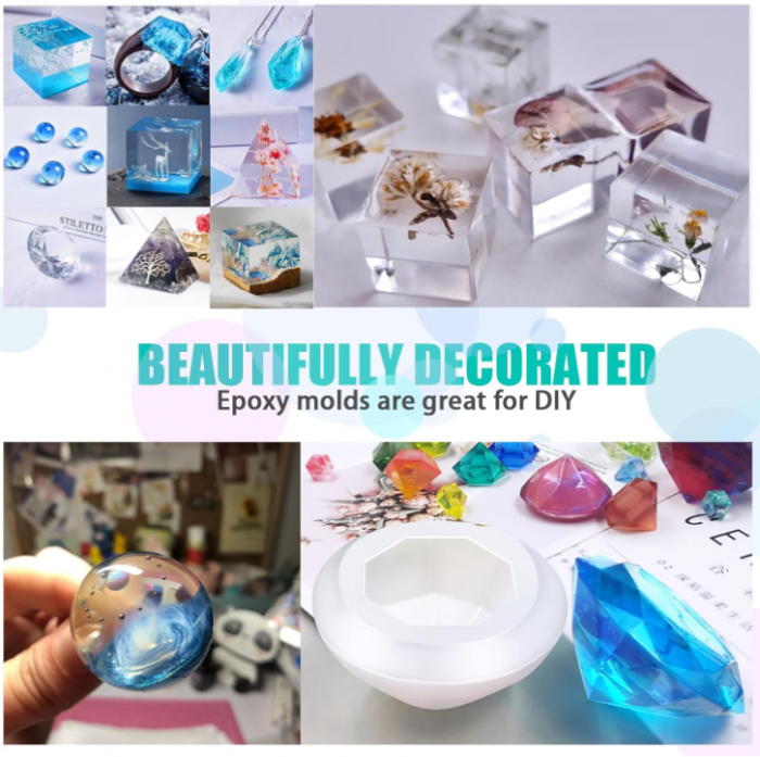 Set de 10 matrițe YUTUY Forme din silicon pentru turnare/confectionare bijuterii [3]