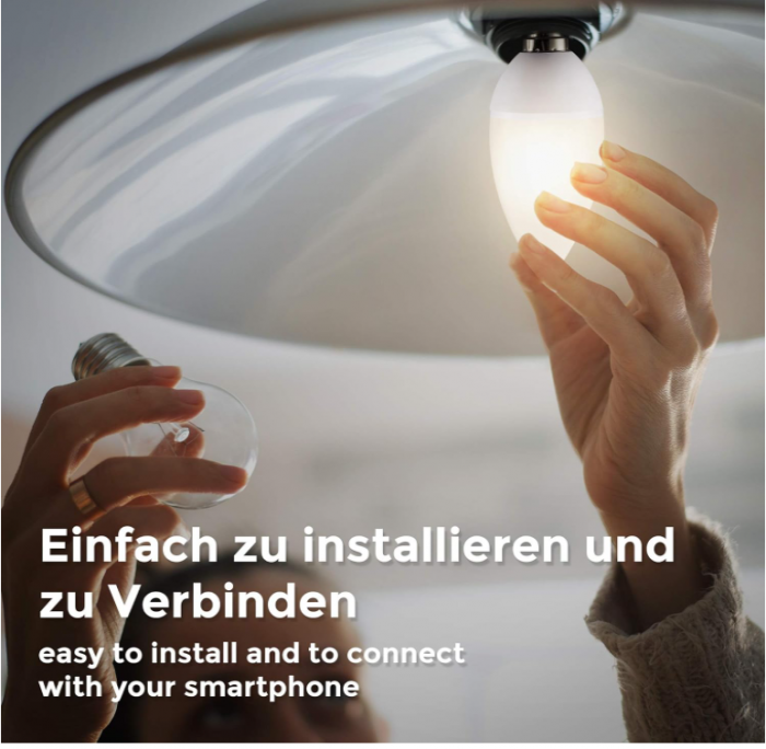 Set de 2 becuri LED B.K.Licht, Smart Home E14 alb cald, 5,5 wați, 470 lumeni [6]