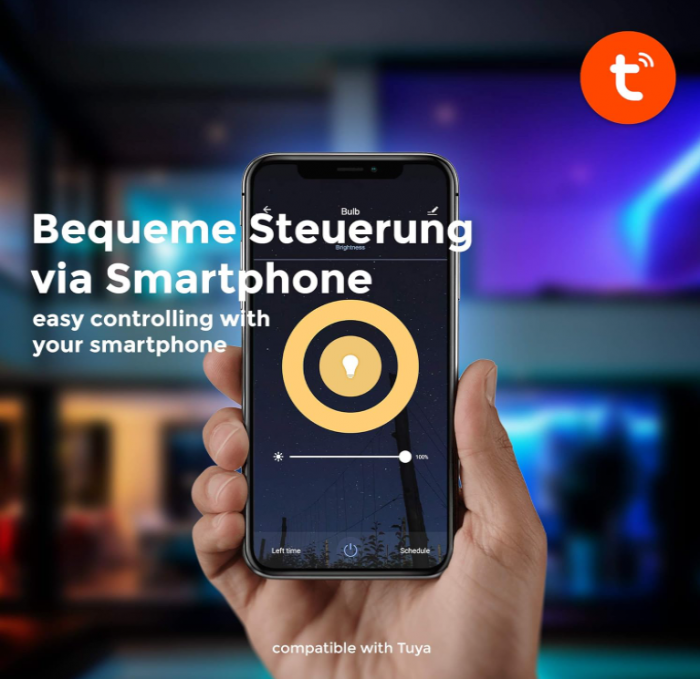 Set de 2 becuri LED B.K.Licht, Smart Home E14 alb cald, 5,5 wați, 470 lumeni [3]