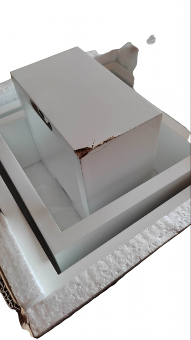 Set de 3 rafturi de perete Relaxdays Cube, Alb, 25 x 25 x 25 cm [2]