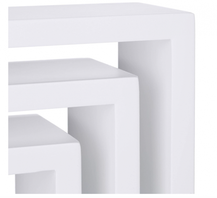 Set de 3 rafturi de perete Relaxdays Cube, Alb, 25 x 25 x 25 cm [7]