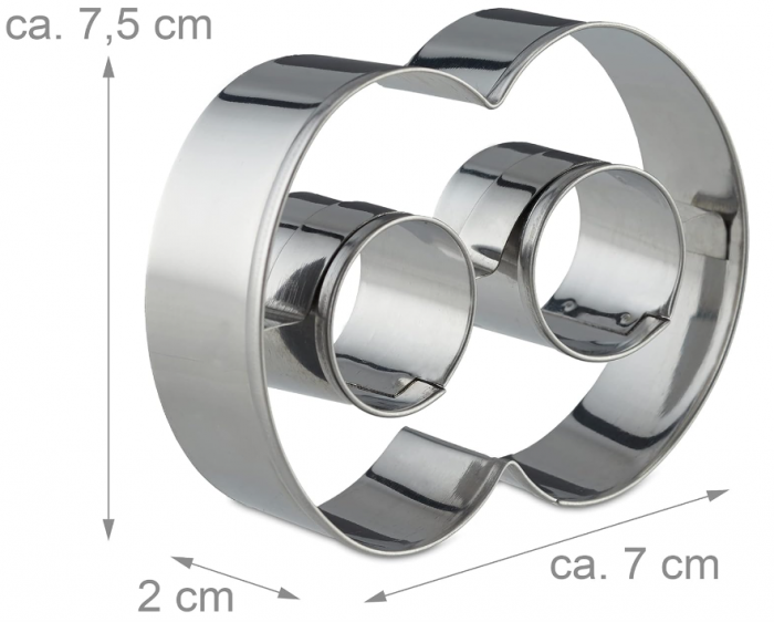 Set de 36 de forme pentru prajituri Relaxdays, cu litere și cifre, oțel inoxidabil [5]