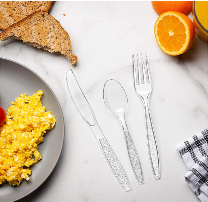 Set de 400 tacâmuri din plastic, furculițe si cuțite [6]