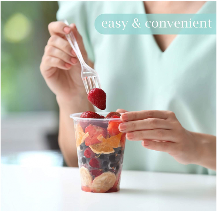 Set de 400 tacâmuri din plastic, furculițe si cuțite [3]