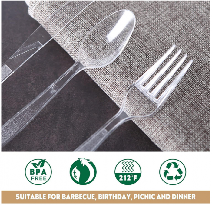 Set de 400 tacâmuri din plastic, furculițe si cuțite [4]