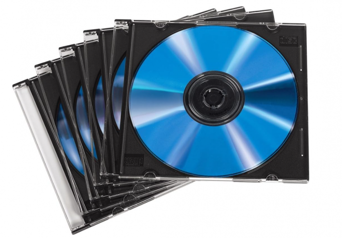 Set de 50 Carcase pentru CD/DVD Hama Slim, Transparent/Negru [3]