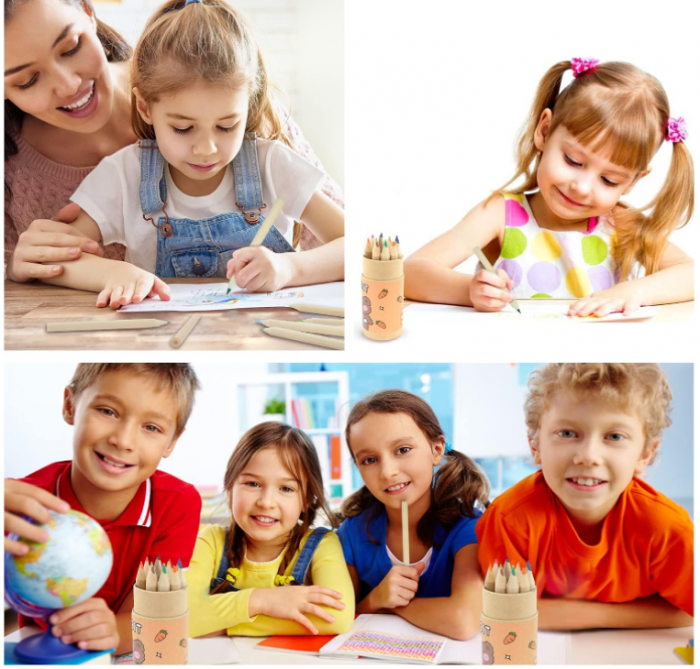 Set de 8 creioane de colorat x 12 culori pentru copii CIOUYAOS [6]