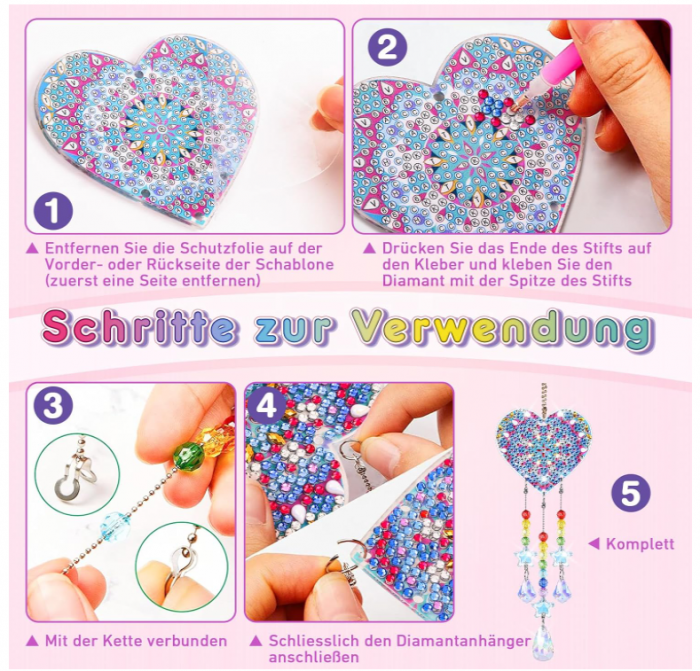 Set de artizanat cu clopotei de vant pentru pictura cu diamant FORMIZON [5]