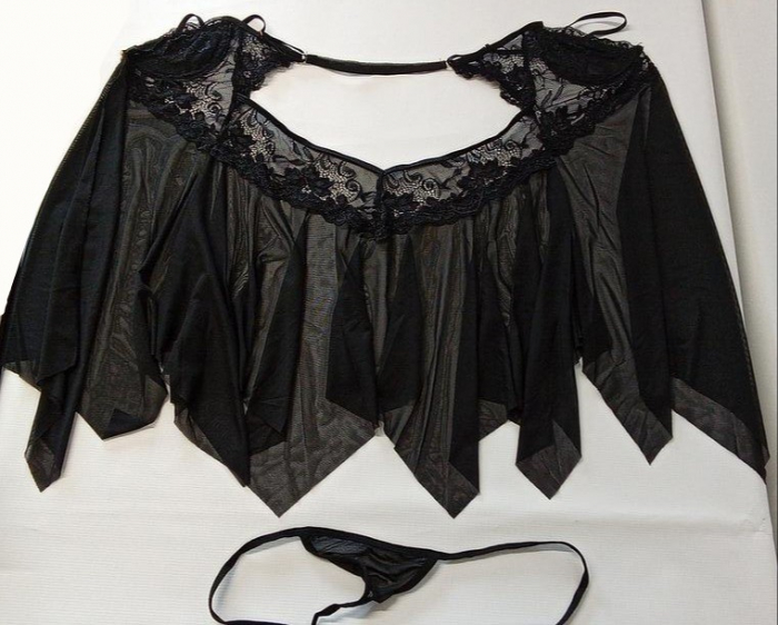 Set de lenjerie sexy, erotic de femei NEEMOSI Babydoll, negru [2]