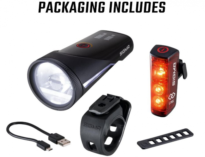 Set de lumini LED pentru bicicleta SIGMA SPORT, Aura 100/Blaze Link [6]