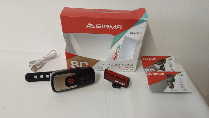 Set de lumini LED pentru bicicleta SIGMA SPORT, Aura 80 și Blaze [2]
