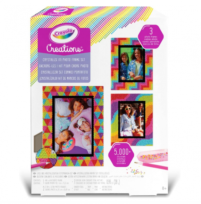 Set de rame foto personalizate Crayola cu cristale colorate [3]