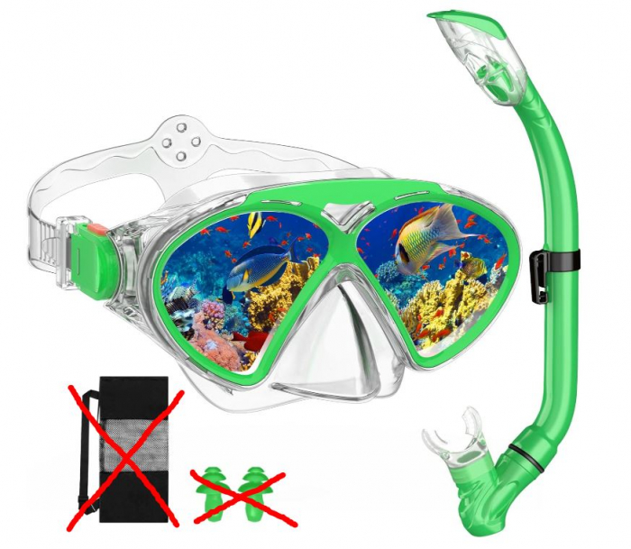 Set de scufundari pentru copii WISHBETY, ochelari + tub snorkeling [6]