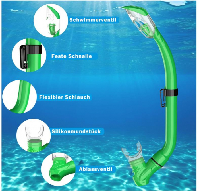 Set de scufundari pentru copii WISHBETY, ochelari + tub snorkeling [9]