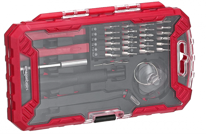 Set de șurubelnițe pentru reparații electronice Amazon Basics, set de 32 de bucăți [6]