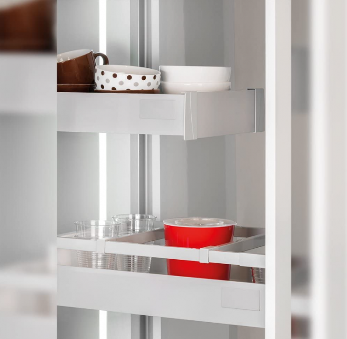 Set glisiere sertar de baie sau bucatarie Emuca cu inchidere soft [4]