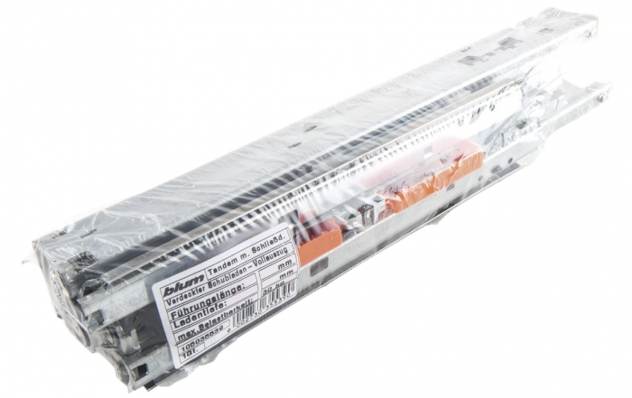 Set glisiere TANDEM BLUM 550mm cu amortizare si extractie partiala [2]