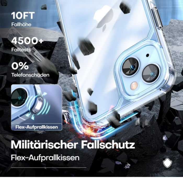 Set husa + 2x folii protectie sticla securizata + 2x protectie lentile camera TAURI pentru iPhone 14 Plus [5]