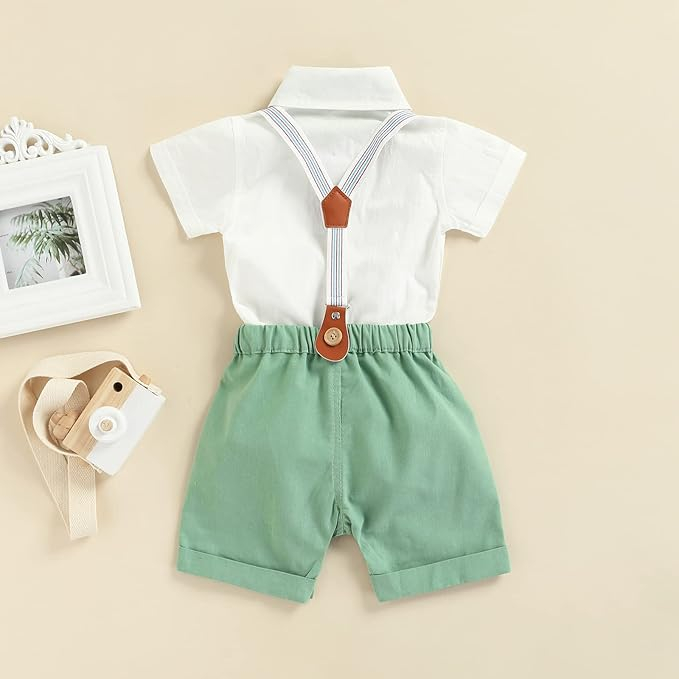 Set imbracaminte de vara pentru bebelusi PanLidapan, camasa si pantaloni, marime 80 [3]