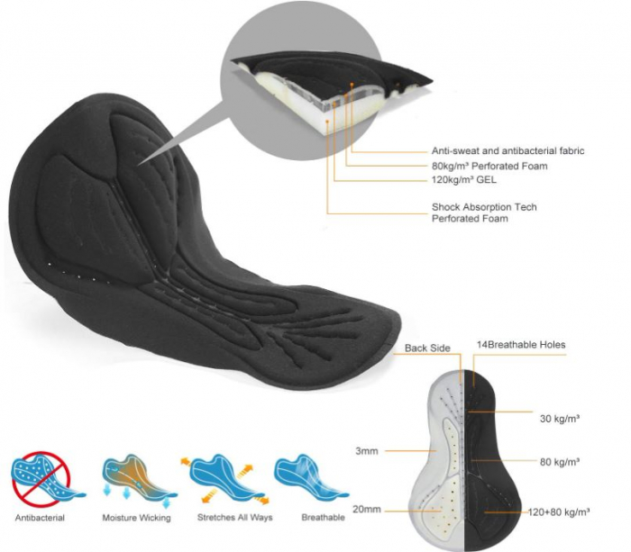 Set jacheta si pantaloni pentru ciclism INBIKE pentru barbati, L [5]