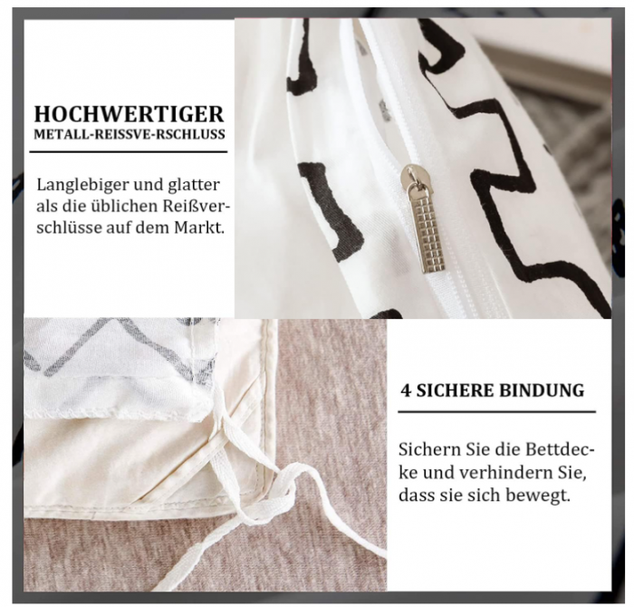 Set lenjerie de pat Gafance din 2 piese, husă de pilota 135 x 200 cm + față de pernă 80 x 80 cm [6]