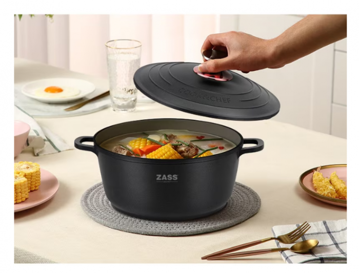 Set oale de inalta calitate din aluminiu 11 piese Zass Gourmet Berlin ZG-ACS 01, Negru [3]