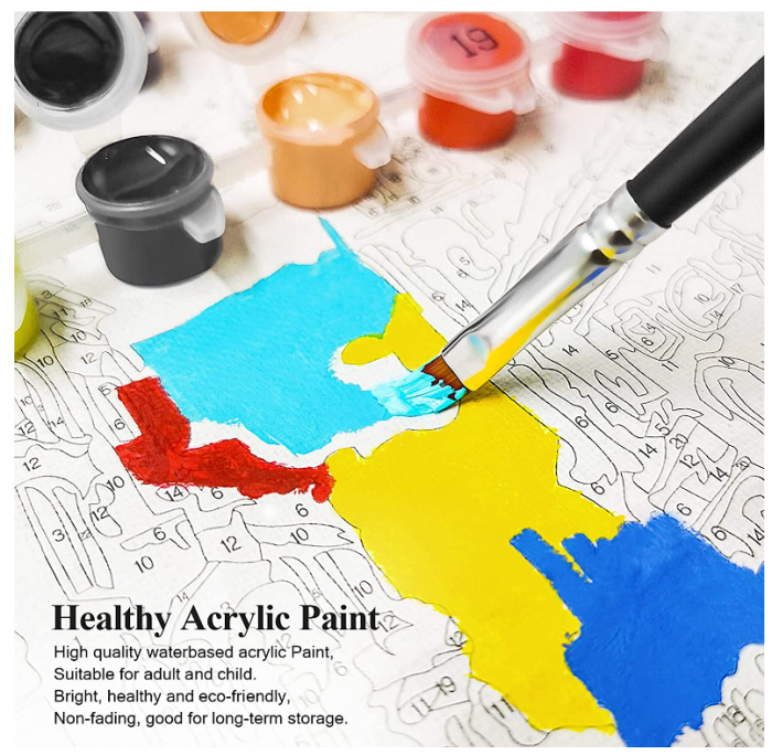 Set pictura pe numere, Vacuta cu flori 40x50 cm [4]