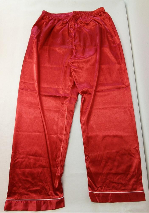 Set pijamale din satin pentru femei SWOMOG, scurte/lungi, 7 piese, rosu, XL [2]