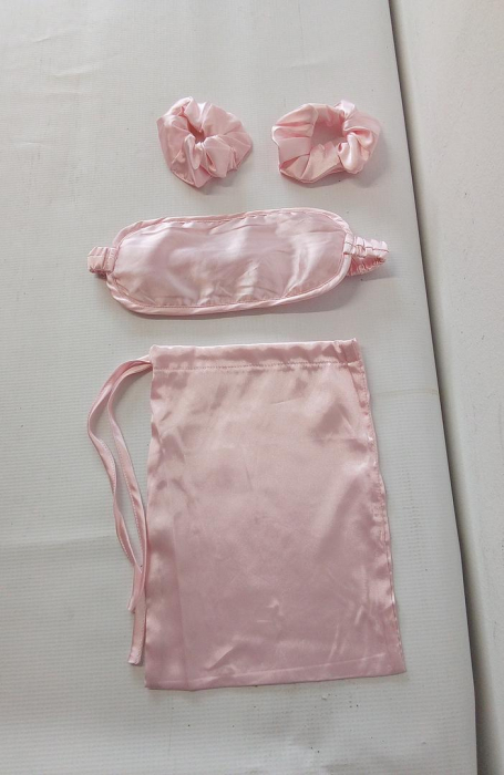 Set pijamale din satin pentru femei SWOMOG, scurte/lungi, 7 piese, rosu, XL [5]