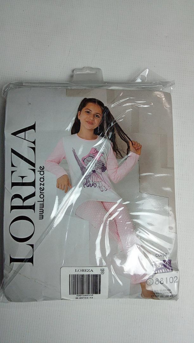 Set pijamale cu mânecă lungă LOREZA pentru fete din bumbac din două piese [2]