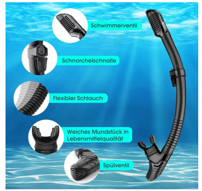 Set scuba diving si snorkeling Nigecue pentru adulți, ochelari si mască de scufundare [4]