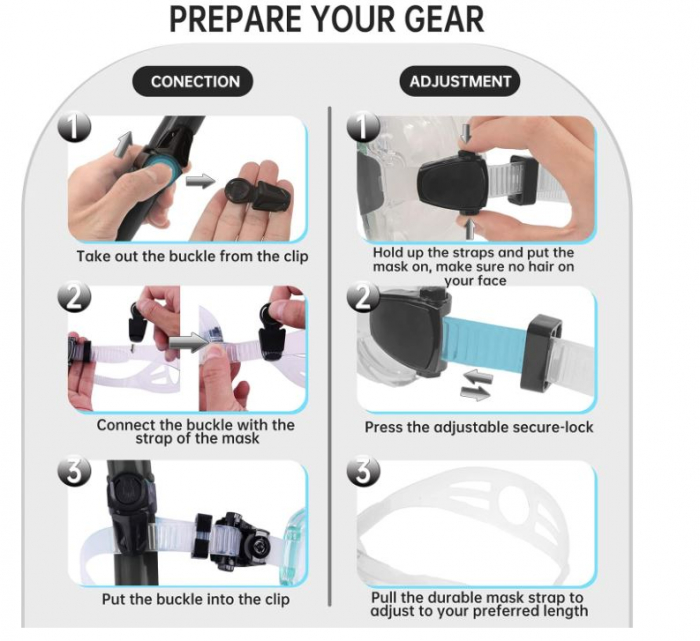 Set snorkeling Arlierss, masca + tub [9]