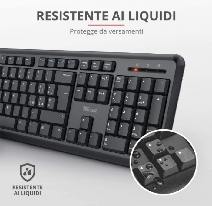 Set tastatură și mouse fără fir Trust Ymo pentru Windows/Linux, Silențios, PC/Laptop, Negru [4]