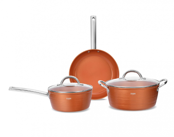 Set vase antiaderente din aluminiu turnat sub presiune 5 piese Zass Gourmet Osnabruck ZG-ACS 04 [3]