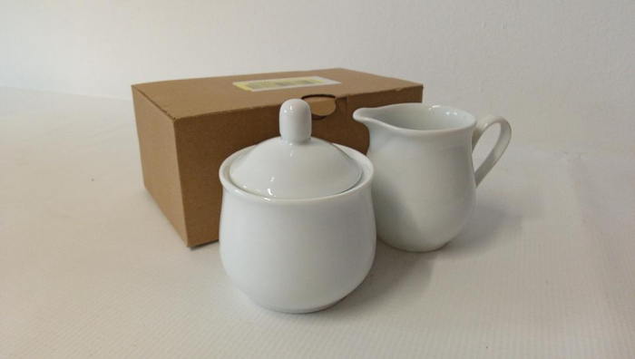 Set zaharnita si latiera din porțelan, recipiente pentru lapte și zahăr Provance, cu capac [2]