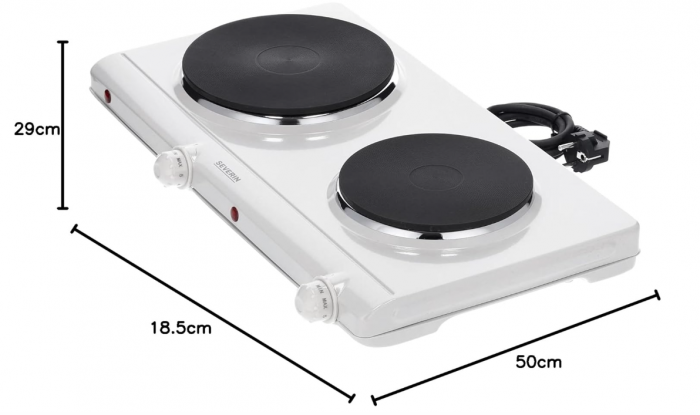 Severin S71042 Plita dublă, 2500 W, DK 1042, oțel inoxidabil [7]