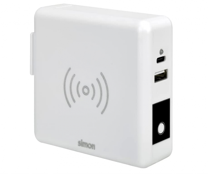 SIMON Încărcător fără fir cu încărcare rapidă, 2 mufe USB, alb [5]