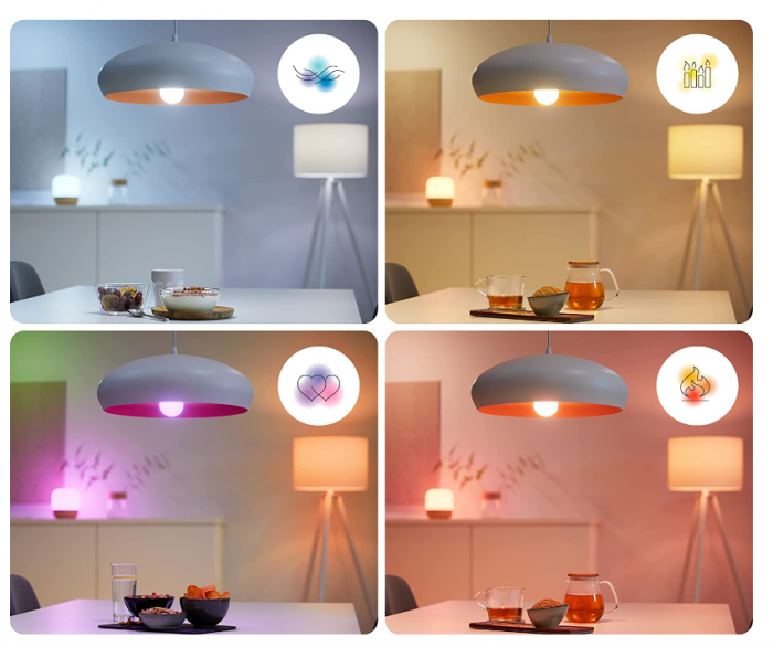 Sina cu Spot-uri Wi-Fi WiZ Smart Imageo, lumină albă sau colorată reglabilă, 3x5W, 3 puncte de lumină, alb, tehnologie SpaceSense, control vocal (Alexa, Apple HomeKit, Google Home) [6]